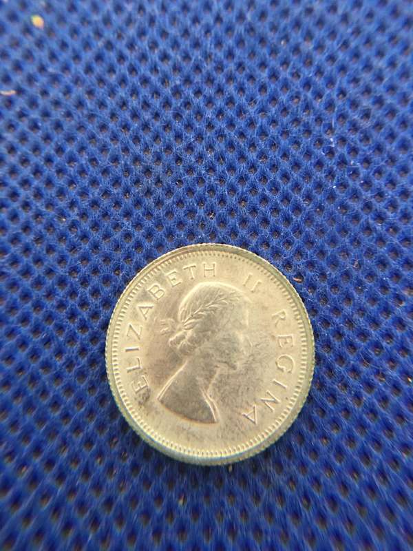 SOUTH AFRICA 1960 6 PENCE COIN