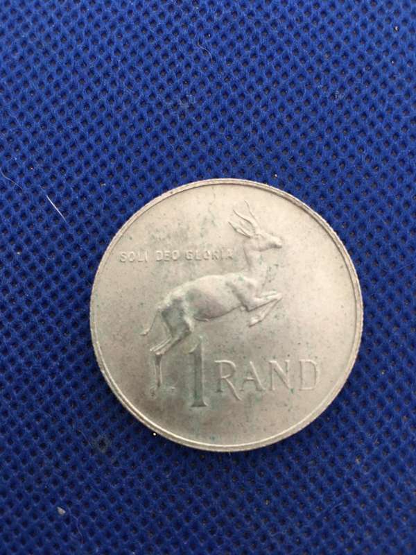 SOUTH AFRICA  1967 AFRIKAANS COIN SILVER 1 RAND VERWOERD