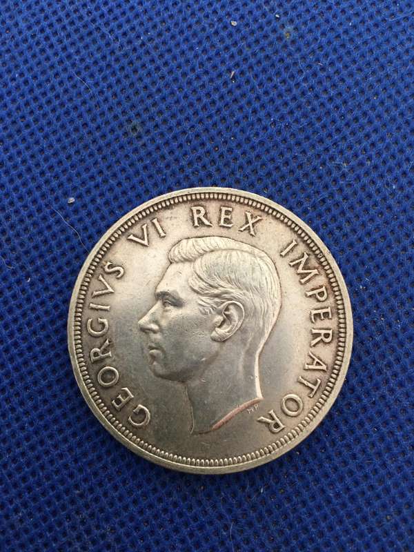 SOUTH AFRICA 5 SHILLINGS COIN 1947 LOVELY CONDITION