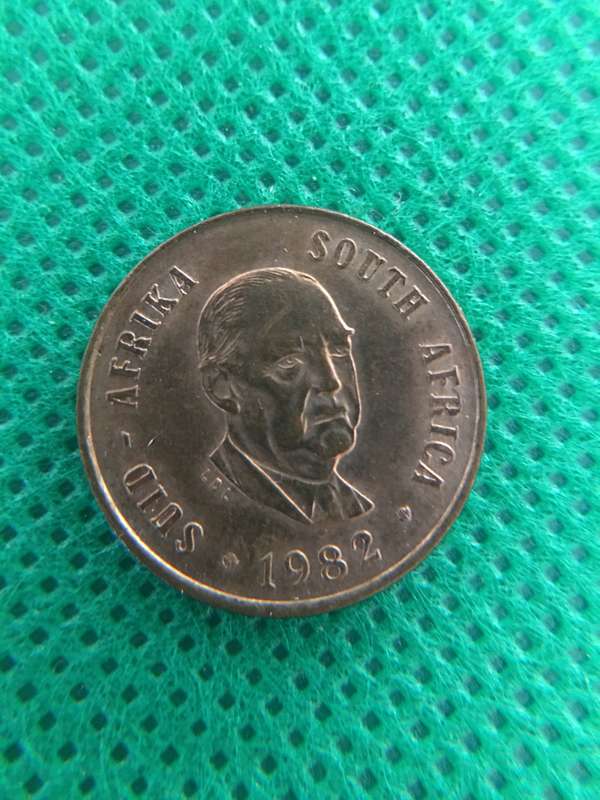 SOUTH AFRICA 1c COIN 1982 - FORMER PRESIDENT VORSTER  UNC CONDITION