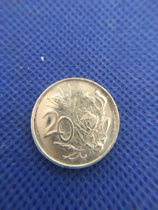 SOUTH AFRICA 1980 20c COIN
