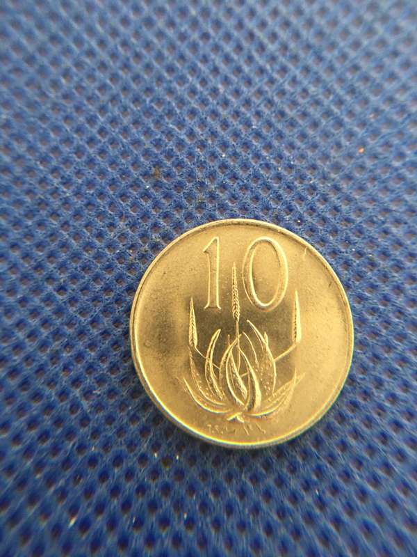 SOUTH AFRICA 1970 10c COIN