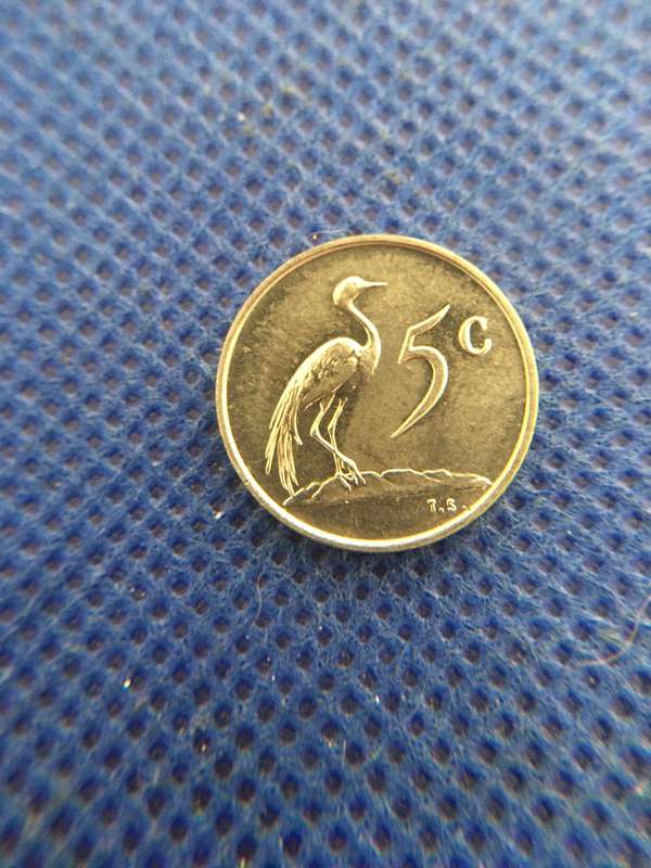 SOUTH AFRICA 5c COIN - 1970