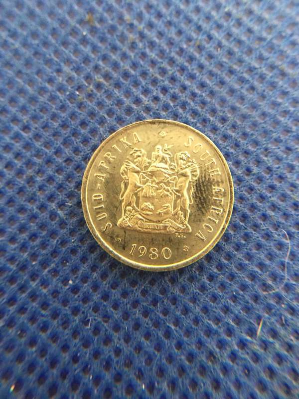 SOUTH AFRICA 5c COIN 1980