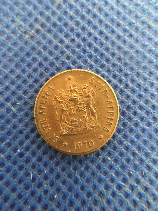 SOUTH AFRICA 1/2c COIN 1970