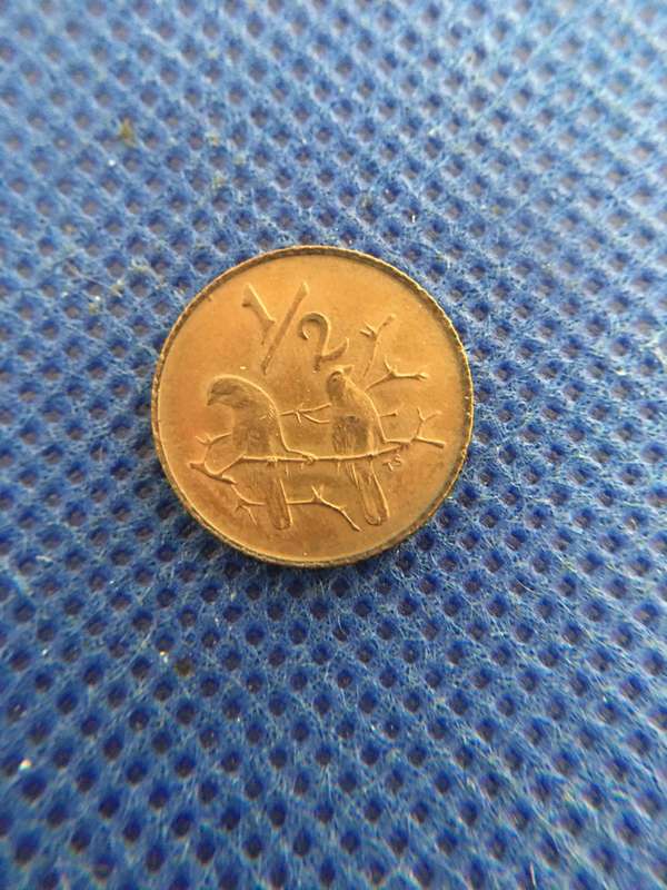 SOUTH AFRICA 1/2c COIN 1970