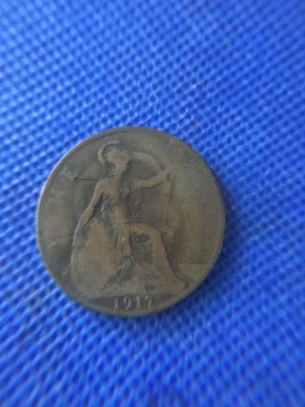 GREAT BRITAIN 1 PENNY COIN 1917
