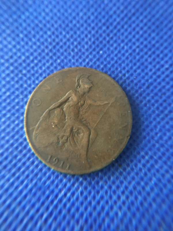 GREAT BRITAIN 1 PENNY COIN - 1911