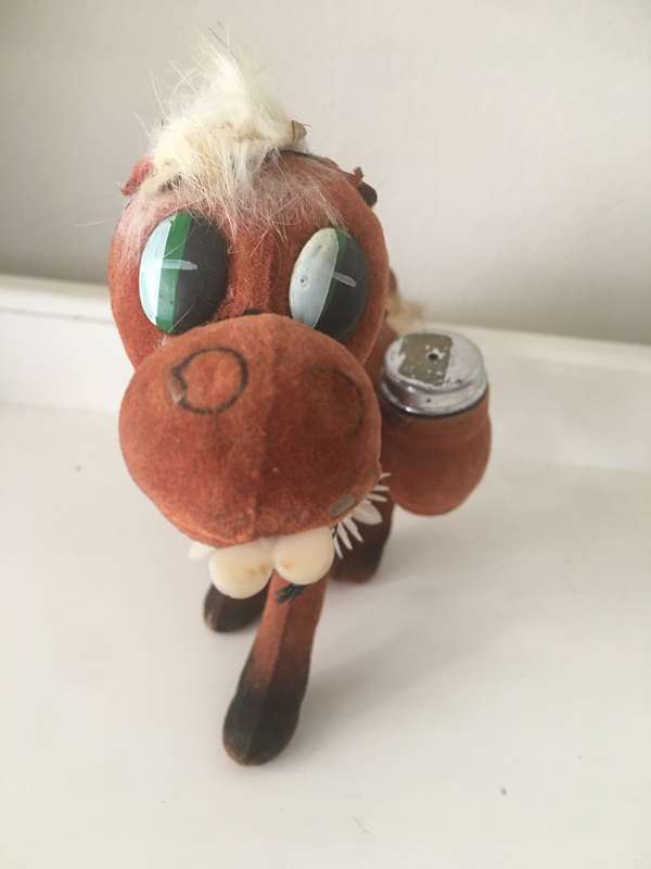 VINTAGE DONKEY SALT AND PEPPER SHACKER HOLDER