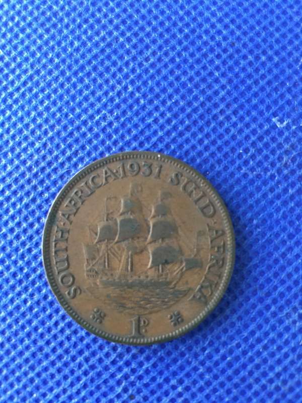 SOUTH AFRICA 1931 1 PENNY COIN