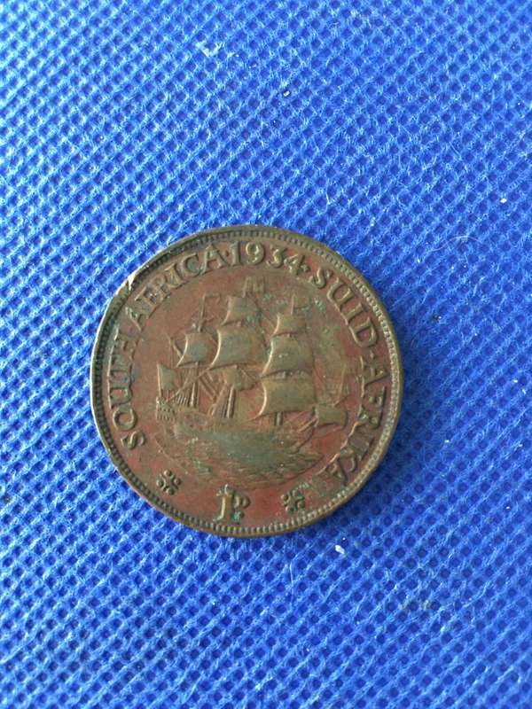 SOUTH AFRICA  1934 1 PENNY COIN