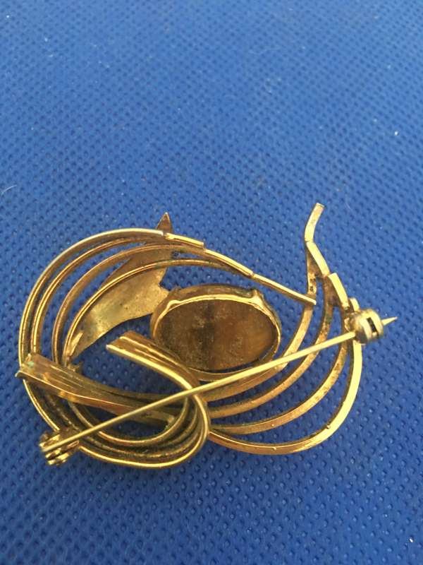 VINTAGE TIGERS EYE BROOCH