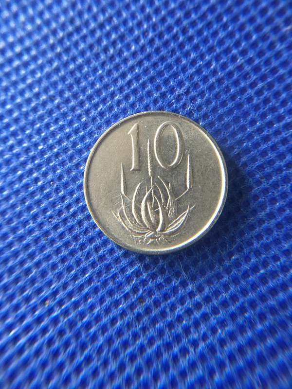 SOUTH AFRICA -  10c COIN JAN VAN RIEBEEK - 1965  - AFRIKAANS