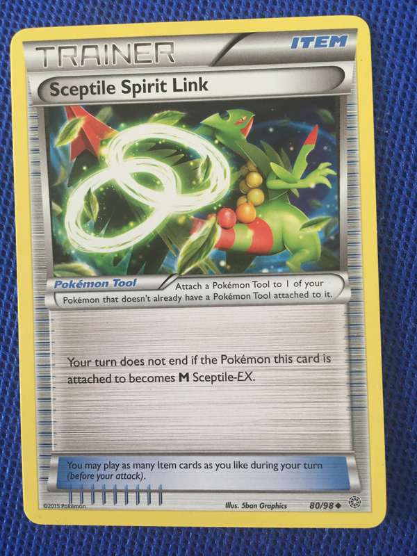 POKEMON TRAINER CARD - SCEPTILE SPIRIT LINK