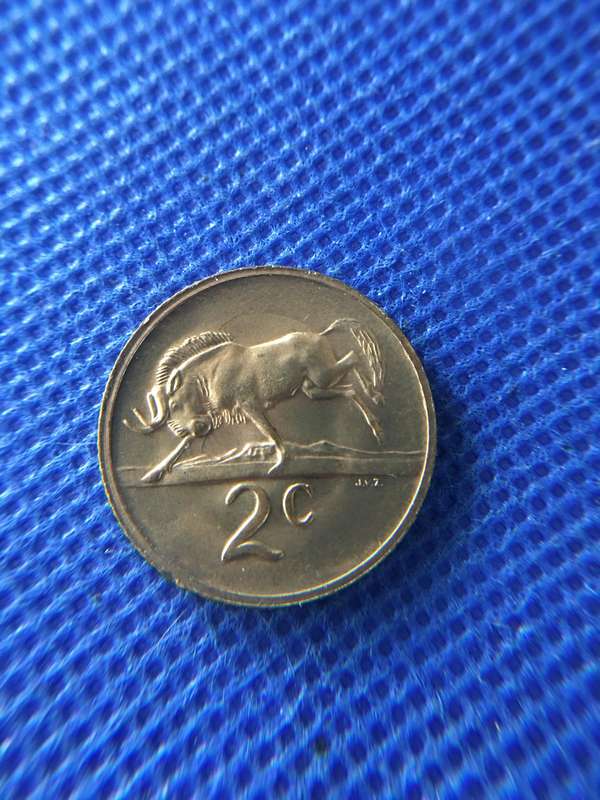 SOUTH AFRICA 2c COIN - 1976