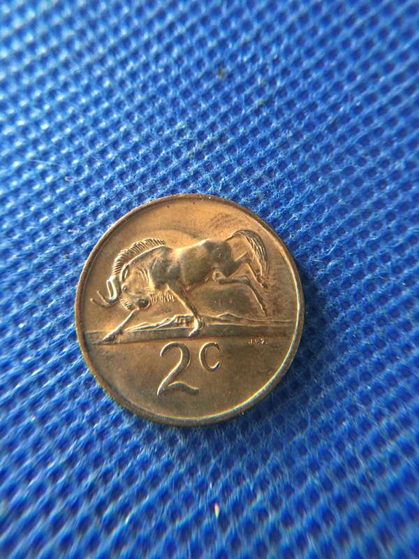 SOUTH AFRICA - 1968 2c COIN
