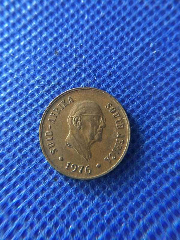 SOUTH AFRICA 1c COIN 1976