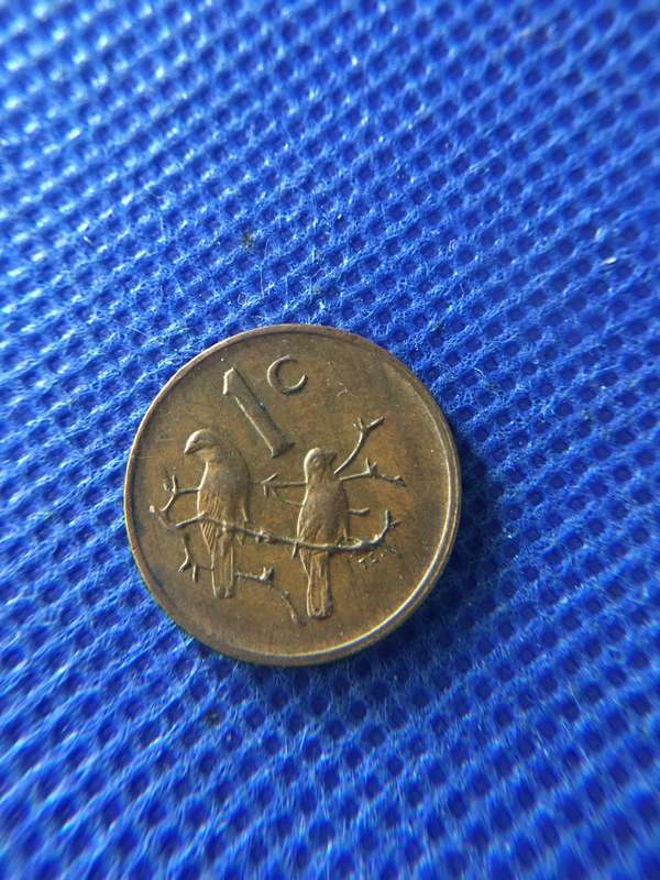 SOUTH AFRICA 1c COIN 1976