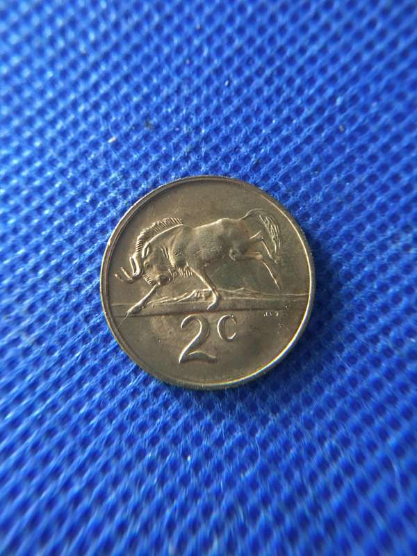 SOUTH AFRICA 2c COIN - 1977
