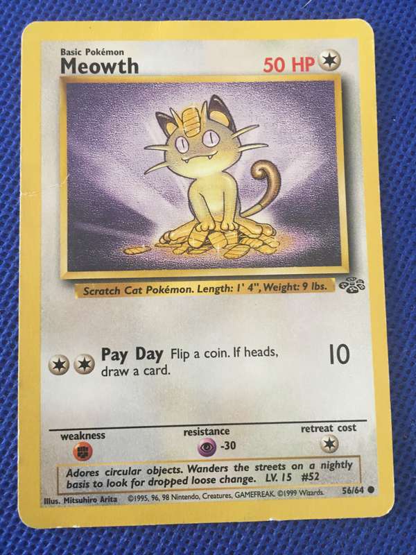 VINTAGE POKEMON TRADING CARD - MEOWTH