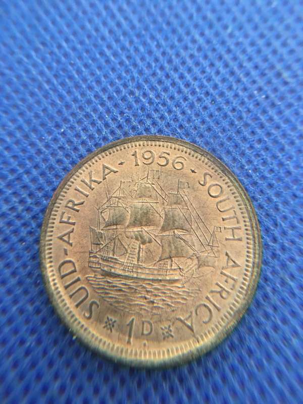 SOUTH AFRICA 1956 1 PENNY COIN