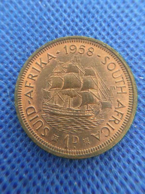 SOUTH AFRICA - 1958 1 PENNY COIN