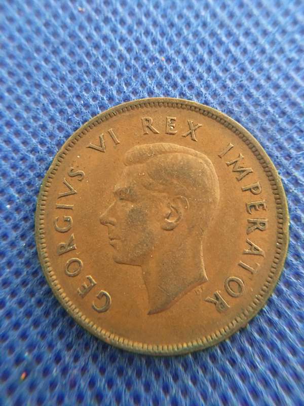 SOUTH AFRICA 1937 1  PENNY COIN