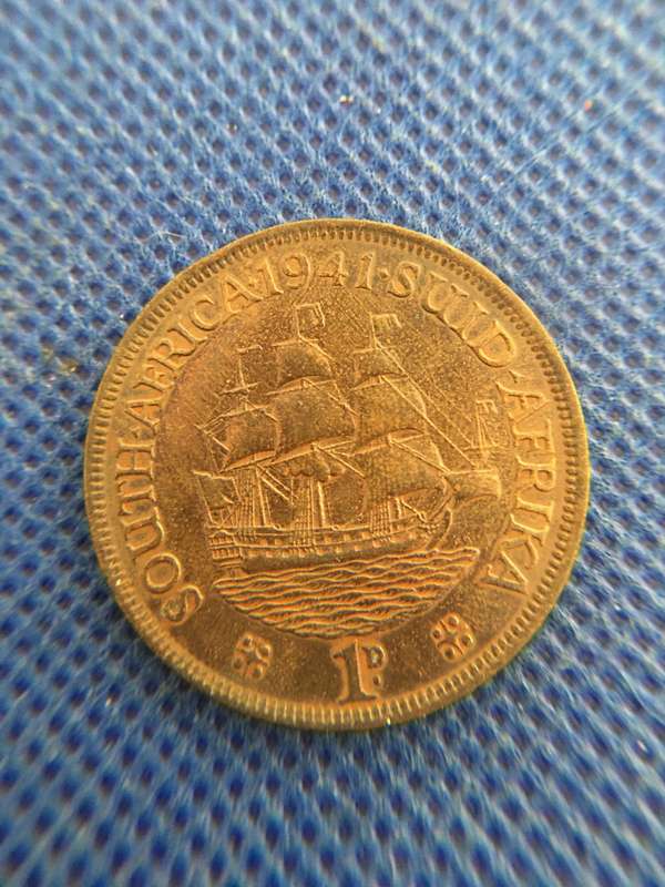 SOUTH AFRICA 1941 1 PENNY COIN