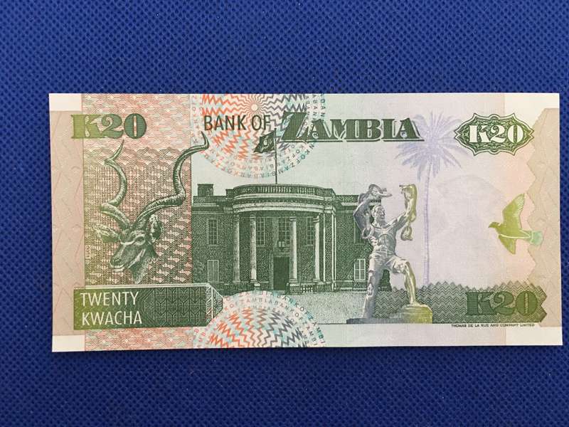 ZAMBIA UNCIRCULATED 20 KWACHA BANK NOTE - 1992