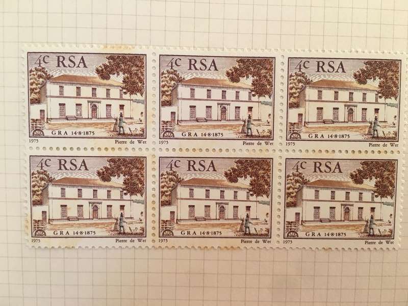 SOUTH AFRICA BLOCK OF UNUSED STAMPS 4c GENOOTSKAP