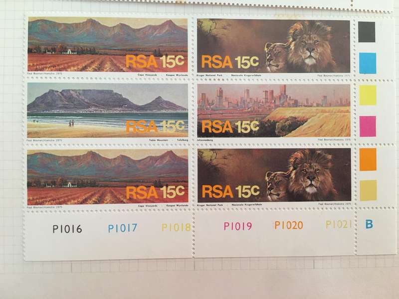 SOUTH AFRICA 1974 BLOCK OF UNUSED STAMPS TOURISIM