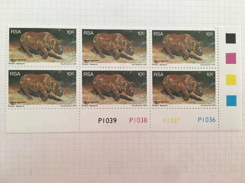 SOUTH  AFRICA 1976 WORLD ENVIRONMENTAL AND NATURE CONSERVATION YEAR 10c UNUSED BLOCK OF STAMPS