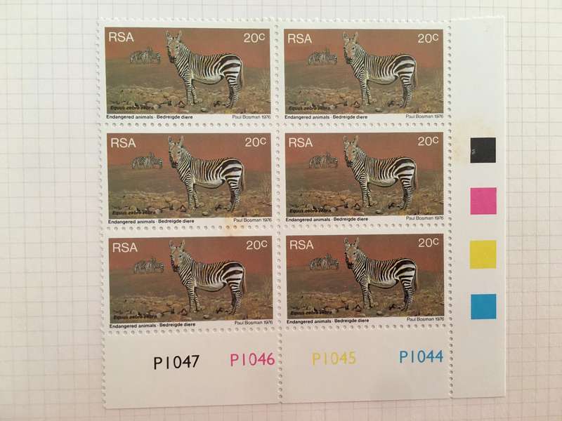 SOUTH AFRICA 1976 20c WORLD ENVIRONMENTAL AND NATURE CONSERVATION YEAR UNUSED BLOCK OF STAMPS