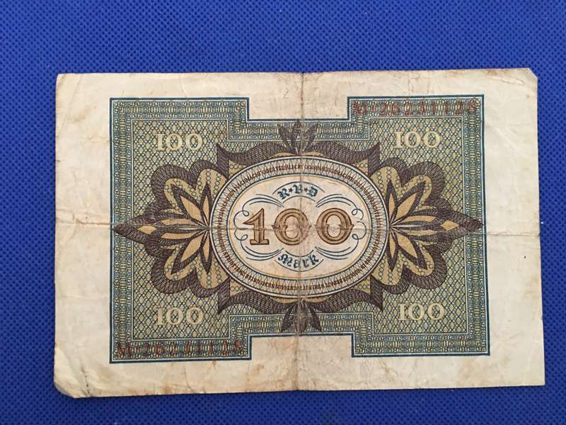 GERMANY REICH BANK NOTE 100 MARK 1920 - SEREAL NUMBER - D  M.26231128