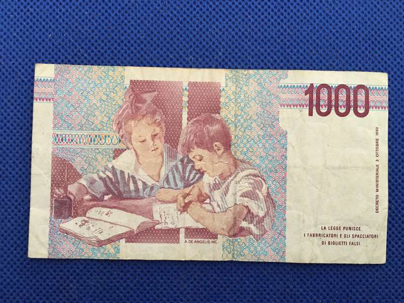 ITALY 1000 LIRE BANK NOTE