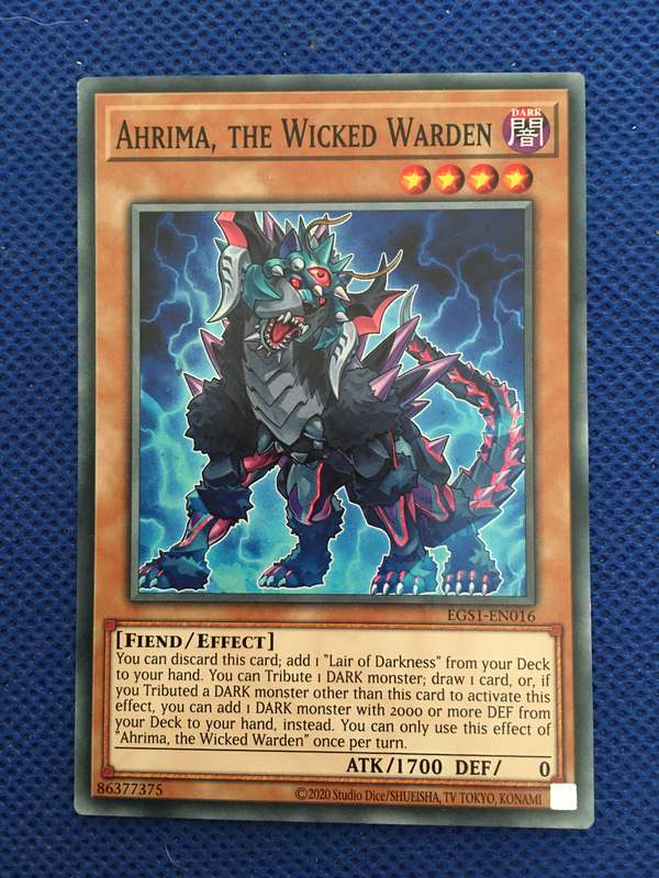 YU-GI-OH TRADING CARD - AHRIMA, THE WICKED  WARDEN