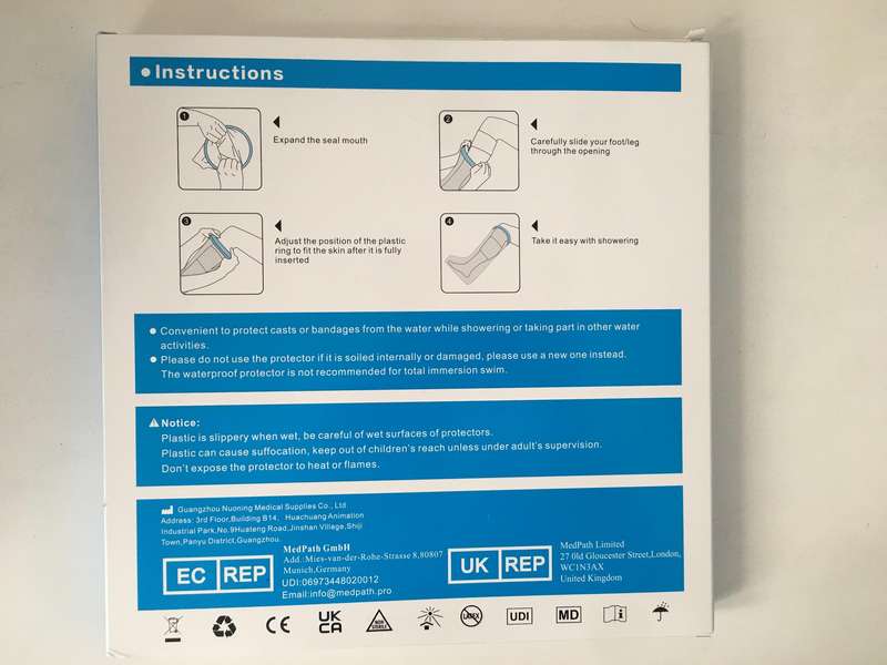 LOVELY MEDICAL ANTI-SLIP WATERPROOF CAST/BANDAGE PROTECTOR AS NEW A PAIR