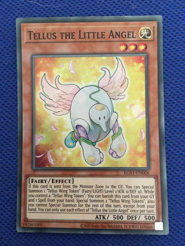 YU-GI-OH TRADING CARD - TELLUS THE LITTLE ANGEL / FOIL SHINY CARD
