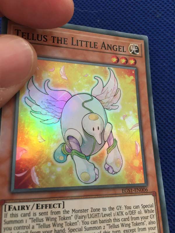 YU-GI-OH TRADING CARD - TELLUS THE LITTLE ANGEL / FOIL SHINY CARD