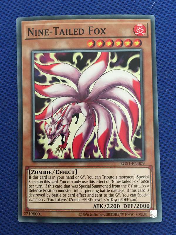 YU-GI-OH TRADING CARD - NINE - TAILED FOX