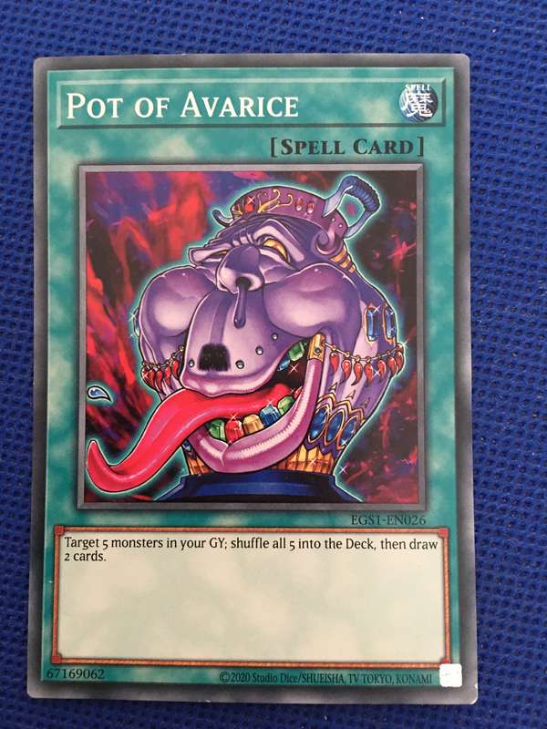 YU-GI-OH TRADING CARD - POT OF AVARICE