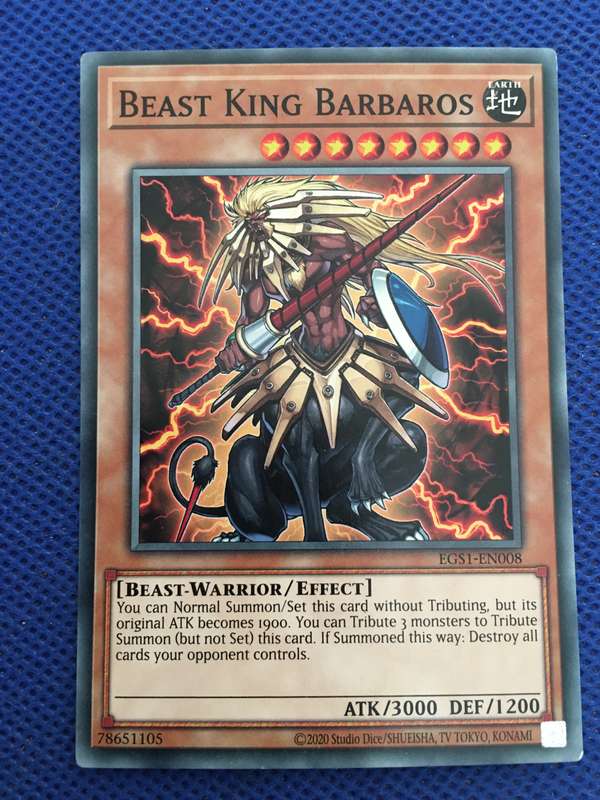YU-GI-OH TRADING CARD - BEAST  KING BARBAROS