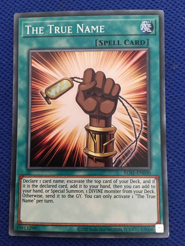 YU-GI-OH TRADING CARD - THE TRUE NAME