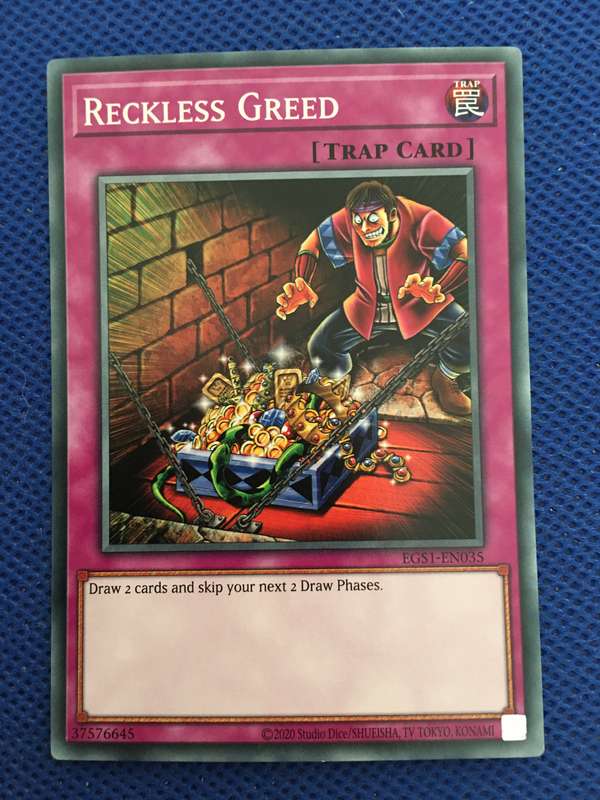 YU-GI-OH TRADING CARD - RECKLESS GREED