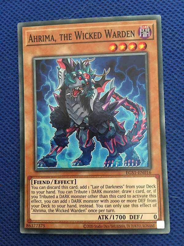 YU-GI-OH TRADING CARD - AHRIMA, THE WICKED WARDEN
