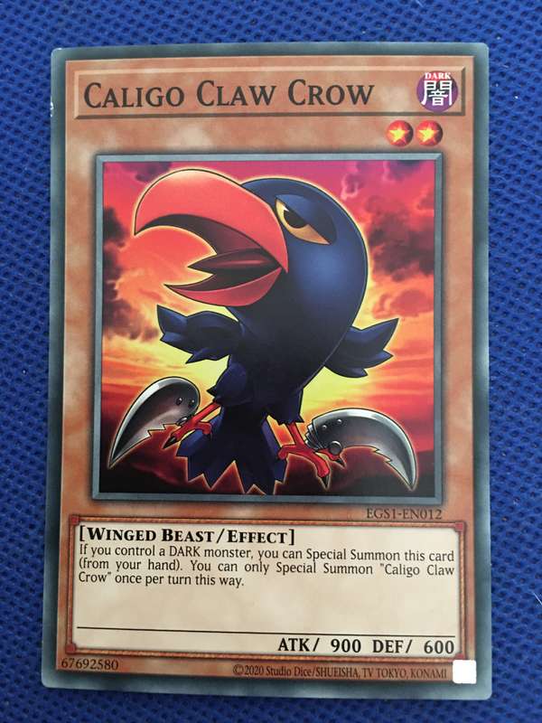 YU-GI-OH TRADING CARD - CALIGO CLAW CROW