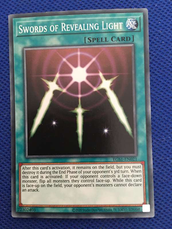 YU-GI-OH TRADING CARD - SWORDS OF REVEALING LIGHT
