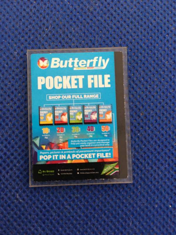 CHECKERS LITTLE SHOP MINIS GOES EXTRA - BUTTERFLY POCKET FILE