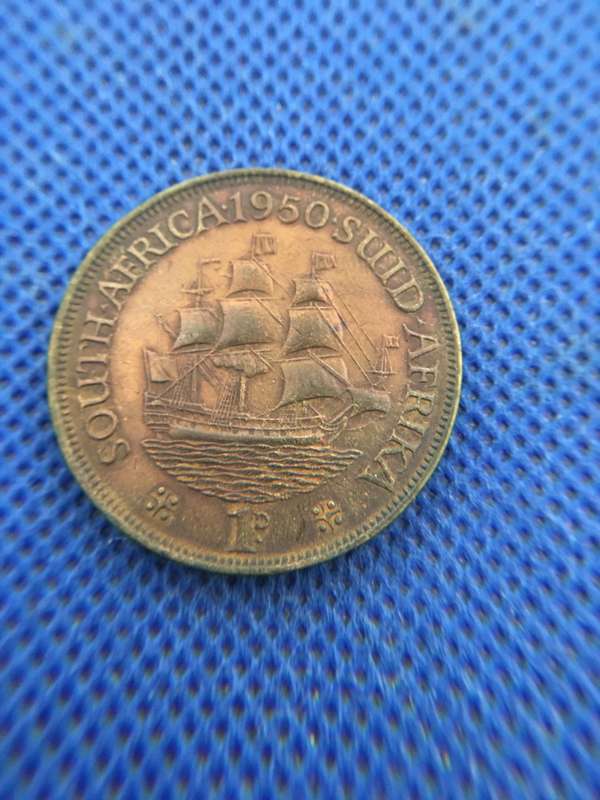 SOUTH AFRICA 1950 1 PENNY COIN