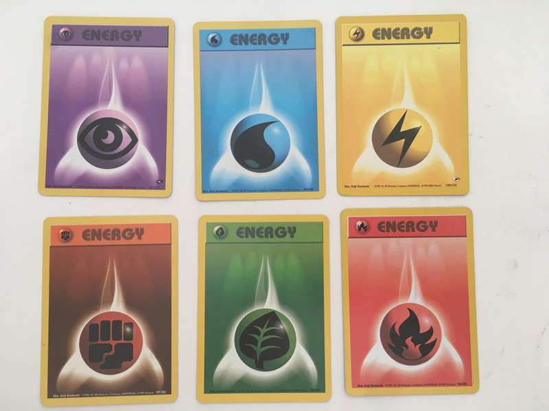POKEMON TRADING CARD ENERGY PACK ALL CARDS FROM THE 90'S